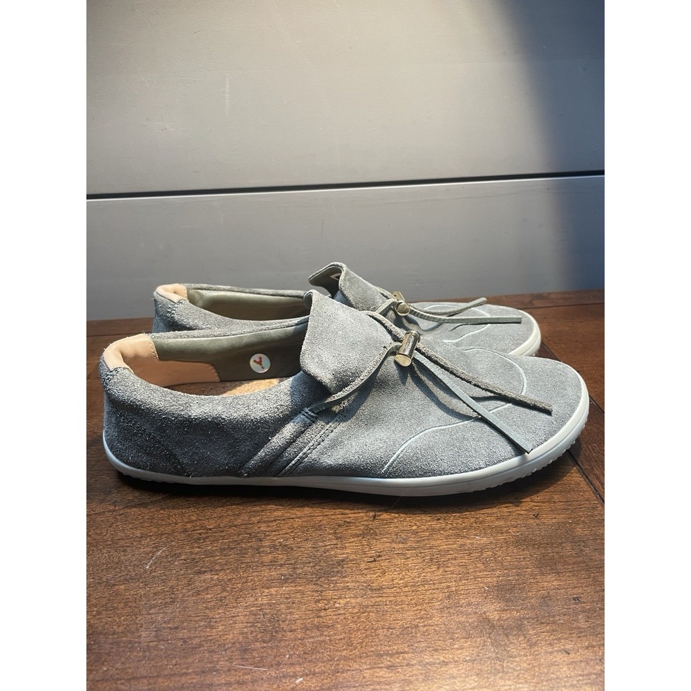 Vivobarefoot Ra Slip On Shoe Womens EU 39 US 8.5 Suede Green Grey Luxury Loafer - Picture 6 of 10